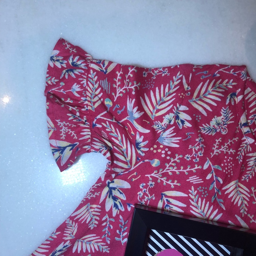 🆕Roxy Girls' Sea Oxygen Print Ruffle Sleeve Dress - Picture 4 of 6